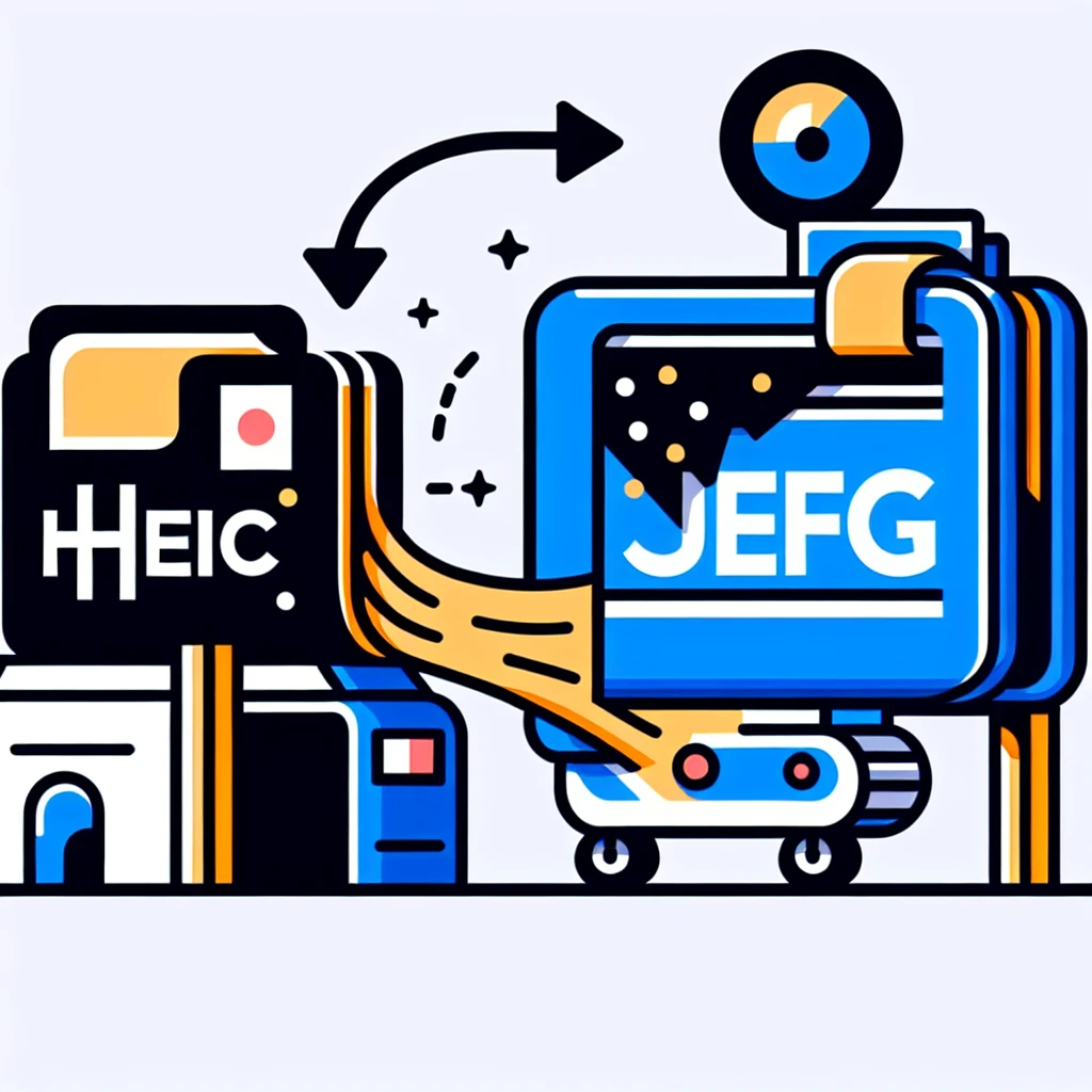 Alt text: "Passo a passo para converter arquivos HEIC para JPG usando a melhor ferramenta online, ilustrando a interface da ferramenta e as etapas do processo."